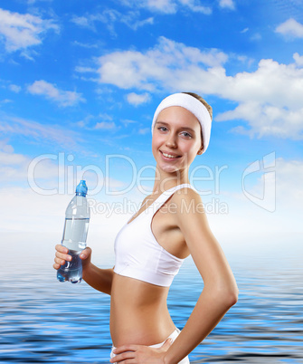 Young healthy woman doing sport