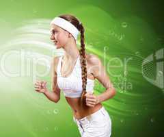 Young healthy woman doing sport