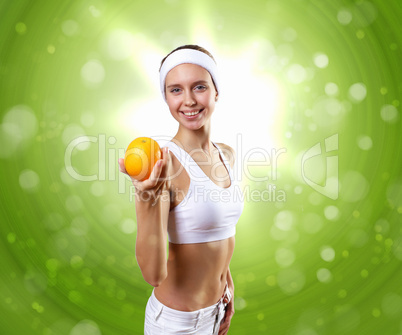 Young healthy woman doing sport