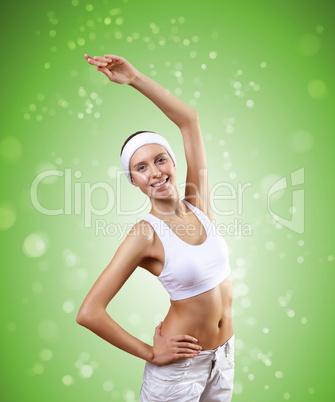 Young healthy woman doing sport