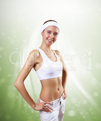 Young healthy woman doing sport