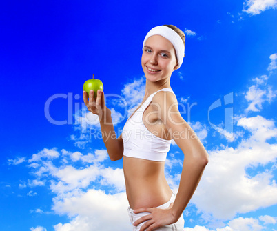 Young healthy woman doing sport