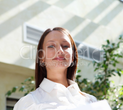 young business woman outdoors