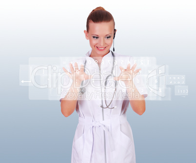 Young doctor in white uniform