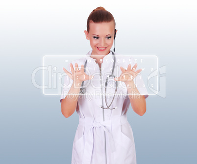 Young doctor in white uniform