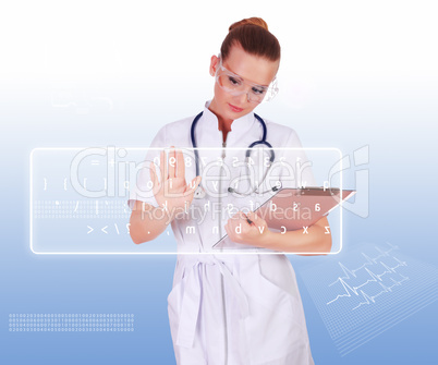 Young nurse in white uniform