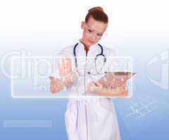 Young nurse in white uniform