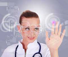 Young nurse in white uniform