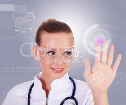 Young nurse in white uniform