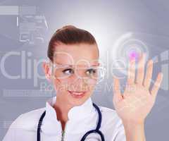 Young nurse in white uniform