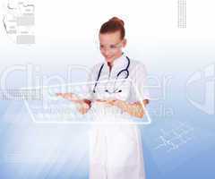 Young nurse in white uniform