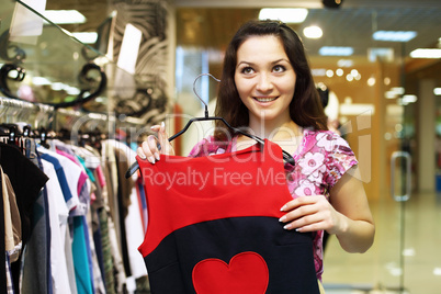 Young woman doing shopping