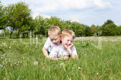 two brothers outdoors