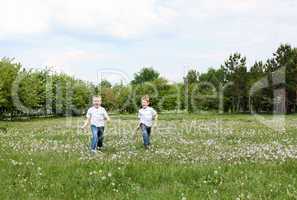 two brothers outdoors