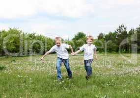 two brothers outdoors