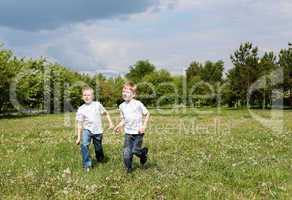 two brothers outdoors