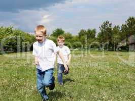 two brothers outdoors