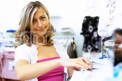 Young woman doing shopping