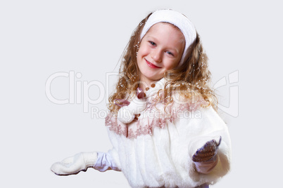 Cuty little girl in winter wear