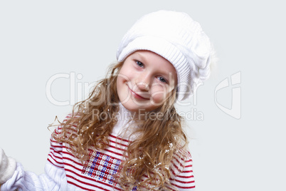 Cuty little girl in winter wear