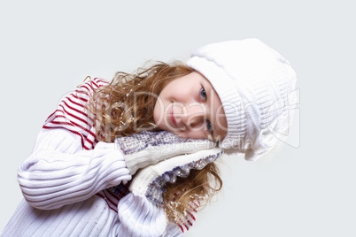 Cuty little girl in winter wear