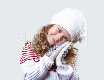 Cuty little girl in winter wear Cuty little girl in winter wear