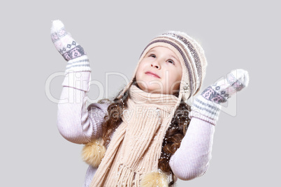 Cuty little girl in winter wear