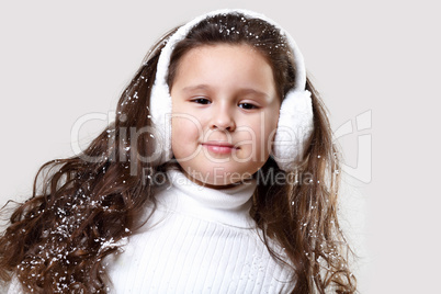 Cuty little girl in winter wear