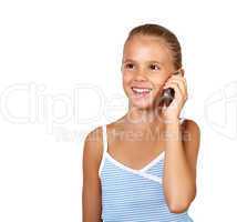 Pretty teenage girl with mobile phone