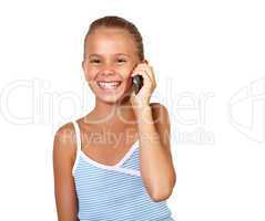 Pretty teenage girl with mobile phone