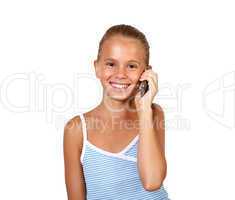 Pretty teenage girl with mobile phone