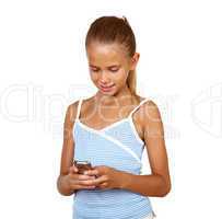 Pretty teenage girl with mobile phone