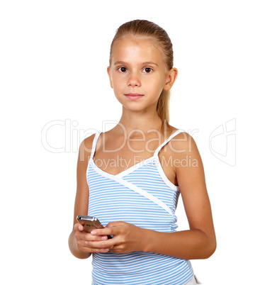 Pretty teenage girl with mobile phone