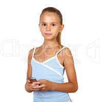 Pretty teenage girl with mobile phone