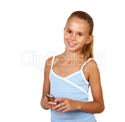 Pretty teenage girl with mobile phone