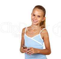 Pretty teenage girl with mobile phone