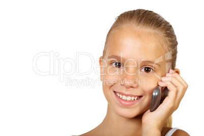 Pretty teenage girl with mobile phone