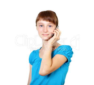 Pretty teenage girl with mobile phone