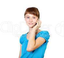 Pretty teenage girl with mobile phone