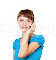 Pretty teenage girl with mobile phone