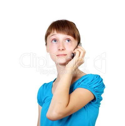 Pretty teenage girl with mobile phone