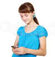 Pretty teenage girl with mobile phone