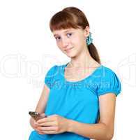 Pretty teenage girl with mobile phone