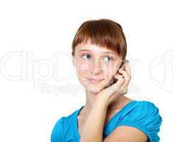 Pretty teenage girl with mobile phone