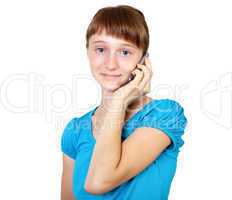 Pretty teenage girl with mobile phone