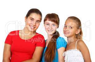 Three teenage girls together