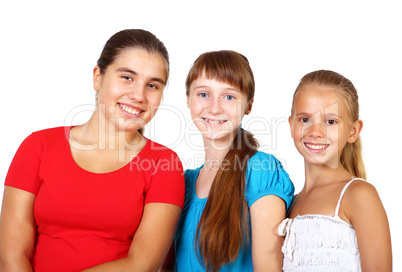 Three teenage girls together