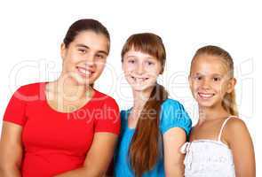 Three teenage girls together