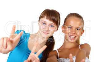 two teenage girls together