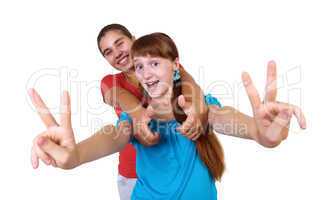 two teenage girls together